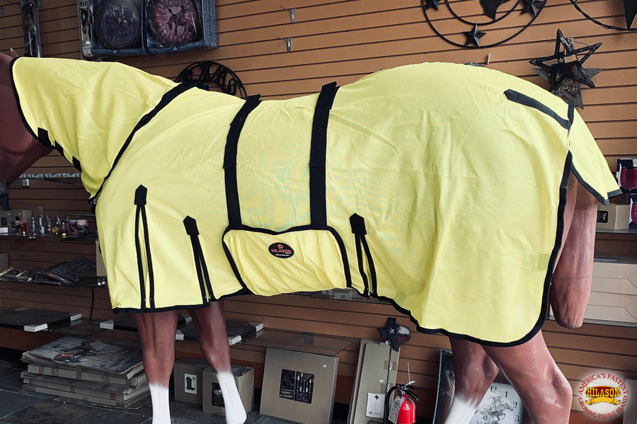 HILASON Horse Fly Sheet UV Protect Breathable Mesh Bug Mosquito Spring | Summer Horse Rug | Fly Rug
