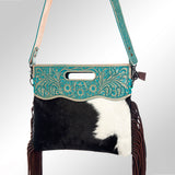 American Darling Clutch Hand Tooled Hair on Genuine Leather Western Women Bag Handbag Purse | Purses for Cute - Uhorse