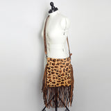 American Darling ADBGS192CHE Messenger Hair On Genuine Leather Women Bag Western Handbag Purse