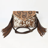 American Darling Envelope Hand Tooled Hair-On Genuine Leather Women Bag Western Handbag Purse | for Cute