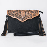 American Darling ADBGD113 Envelope Hand Tooled Genuine Leather Women Bag Western Handbag Purse