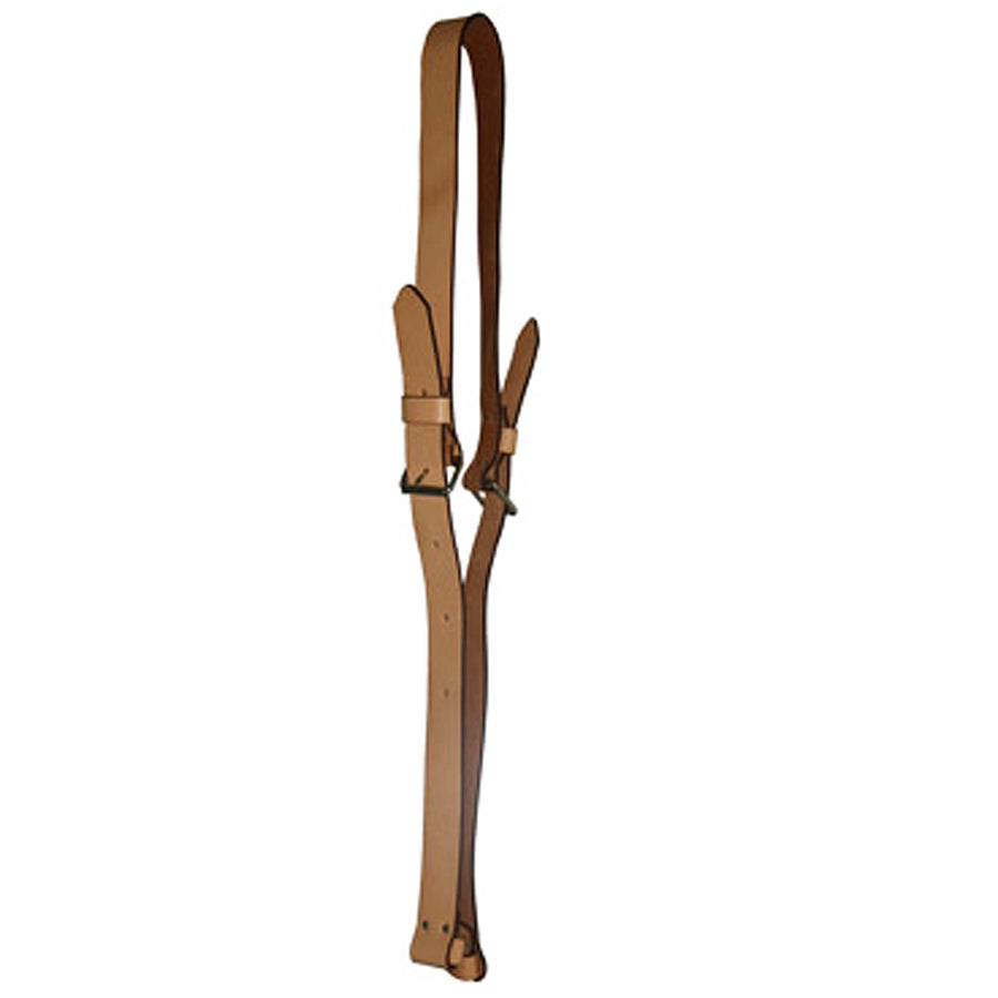 Tan leather western split reins with buckles - Uhorse