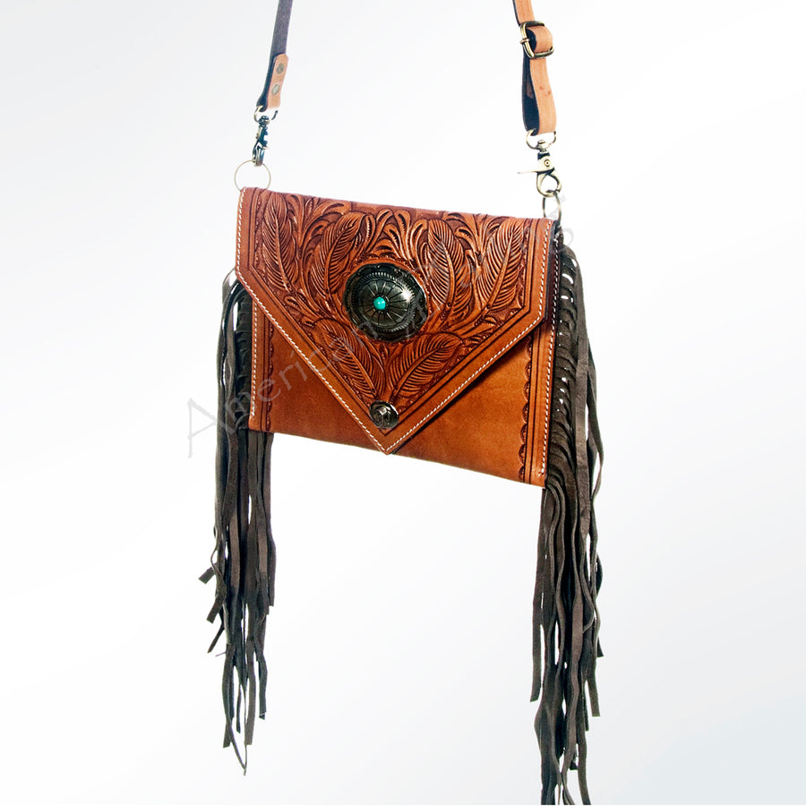 American Darling Envelope Hand Tooled Genuine Leather W. Women Bag by Hilason – Cowboy and equestrian accessories