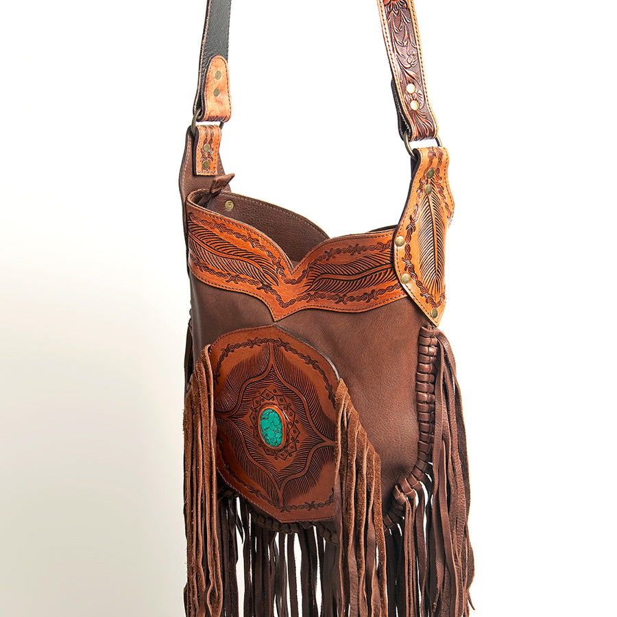 American Darling Crossbody Hand Tooled Genuine Leather Western Women Bag Handbag Purse | for Cute - Uhorse