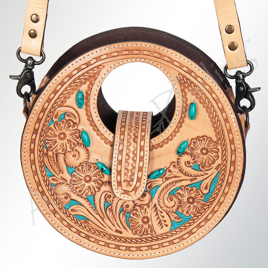 American Darling Clutch Hand Tooled Full Grain Genuine Leather Western Women Bag Handbag Purse