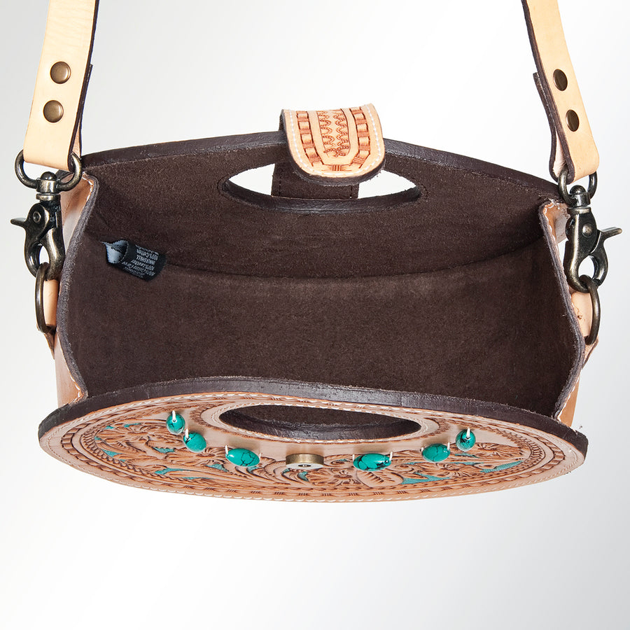 American Darling Clutch Hand Tooled Full Grain Genuine Leather Western Women Bag Handbag Purse