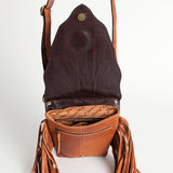 American Darling ADBGH132 Messenger Hand Tooled Genuine Leather Women Bag Western Handbag Purse