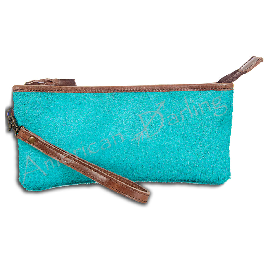 American Darling Hair-On Cowhide Wristlet Bag - Uhorse