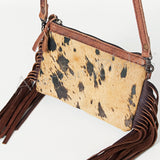 American Darling ADBGS142BRAC2FRNG Small Crossbody Hair On Genuine Leather Women Bag Western Handbag Purse