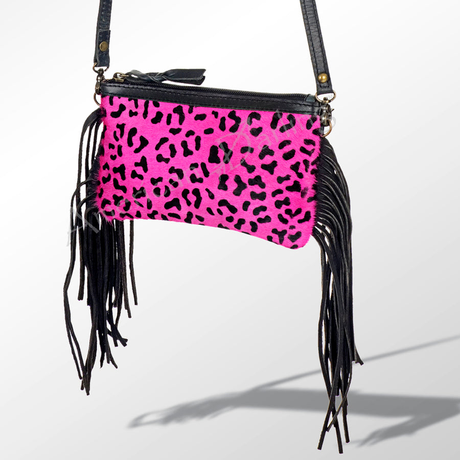 American Darling ADBGS142PKCHEFRNG Small Crossbody Hair On Genuine by Hilason – Cowboy and equestrian accessories