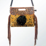 American Darling Clutch Hand Tooled Hair on Genuine Leather W. Women