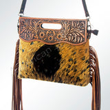 American Darling Clutch Hand Tooled Hair on Genuine Leather Western Women Bag Handbag Purse | Purses for Cute - Uhorse