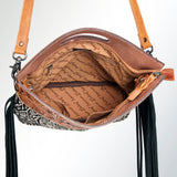 American Darling Clutch Hand Tooled Saddle Blanket Fabric Genuine