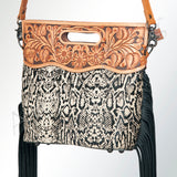 American Darling Clutch Hand Tooled Hair on Genuine Leather W. Women by Hilason – Cowboy and equestrian accessories