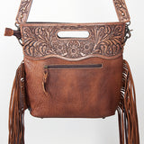 American Darling ADBGS146TRQ3 Clutch Hand Tooled Hair On Genuine Leather Women Bag Western Handbag Purse