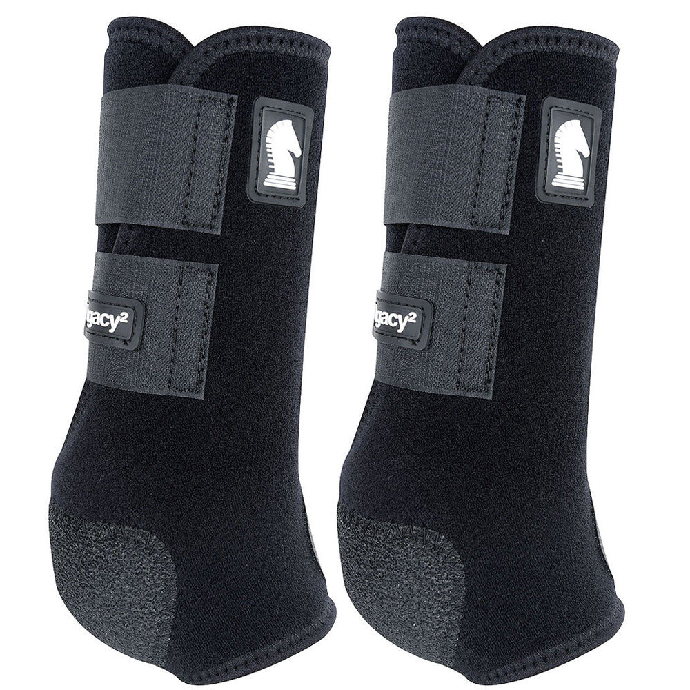 X Lrg Classic Equine Lightweight Legacy2 Front Sports Boots Pair Black