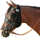 Cashel Quiet Ride Horse Fly Mask Long Nose Black Horse Size