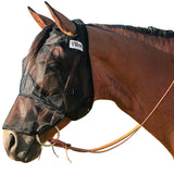 Black mesh horse fly mask with gold hardware - Uhorse