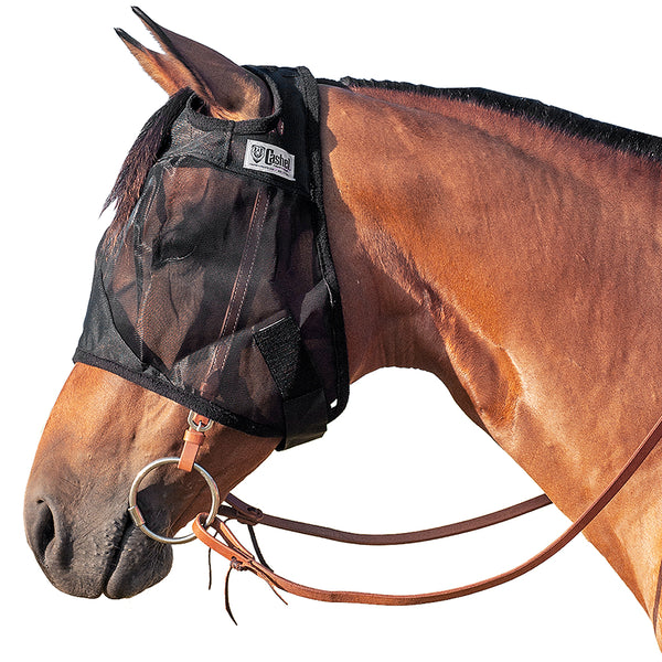 H. Size Cashel Quiet Ride Fly Mask Standard Black by Hilason – Cowboy and equestrian accessories
