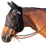 Warmblood Cashel Quiet Ride Horse Fly Mask Standard With Ears Black