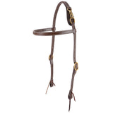 Cashel Mule Gold Headstall Browband Dark Brown With Brass Buckles