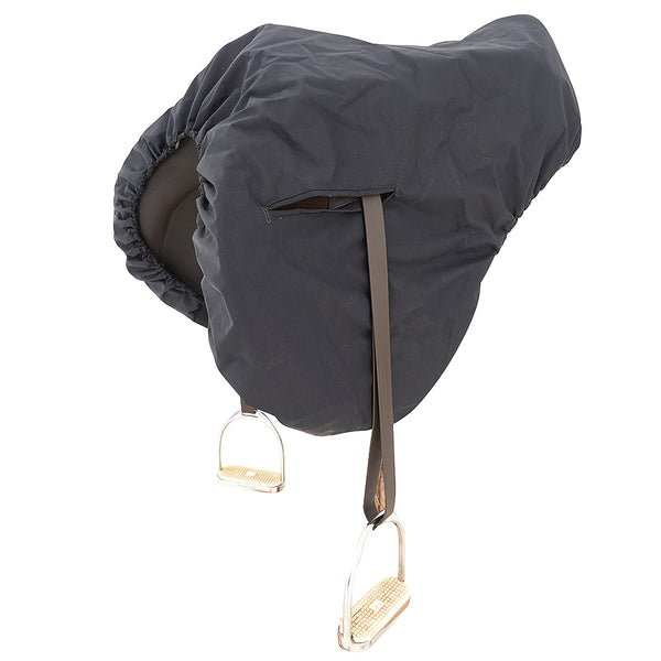 Black nylon saddle cover with stirrups - Uhorse