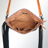 American Darling Clutch Hand Tooled Saddle Blanket Fabric Genuine