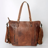 American Darling ADBG502ABRAH Tote Hand Tooled Hair-On Genuine Leather Women Bag Western Handbag Purse