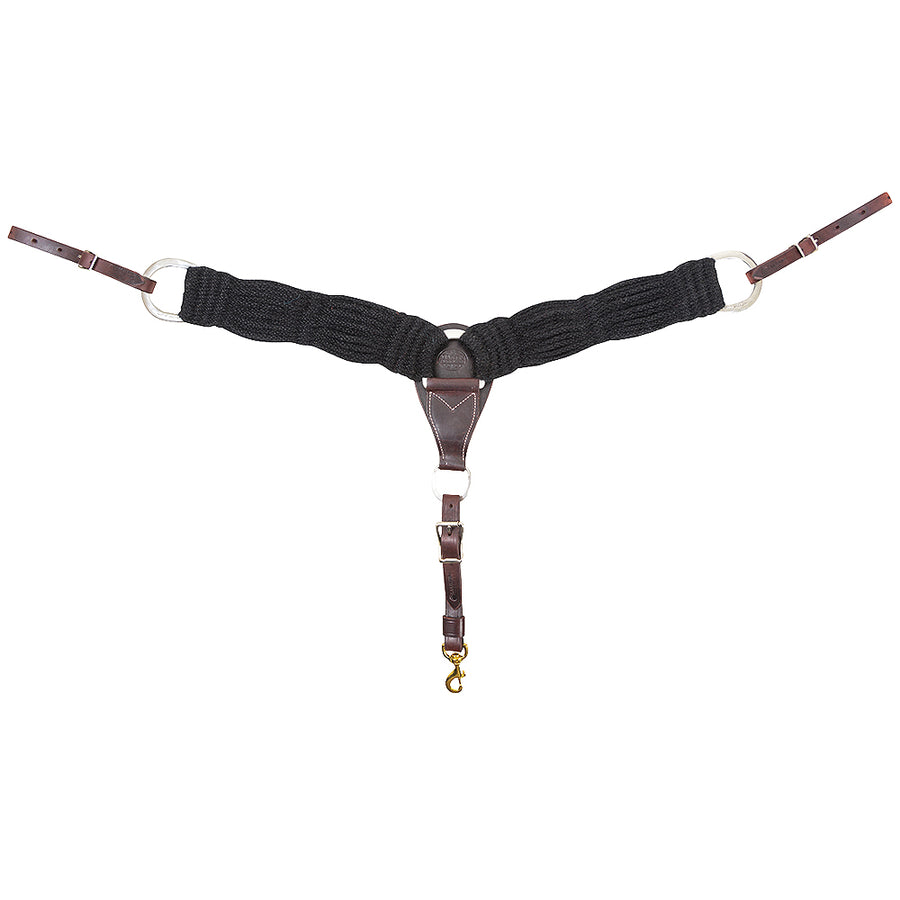 3 In Martin Saddlery Natural Fiber H. Breastcollar Black by Hilason – Cowboy and equestrian accessories