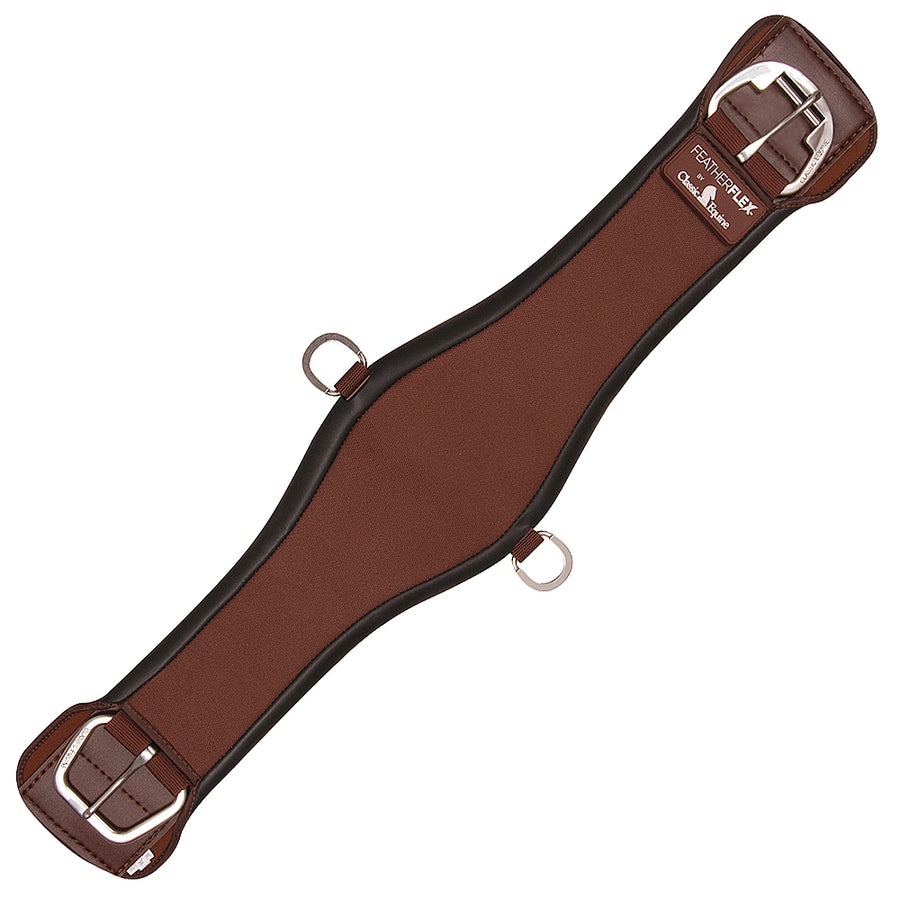 Brown leather girth with buckles - Hilason