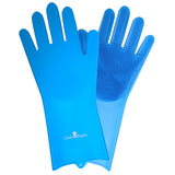 Classic Equine Horse Grooming Wash Gloves Blue