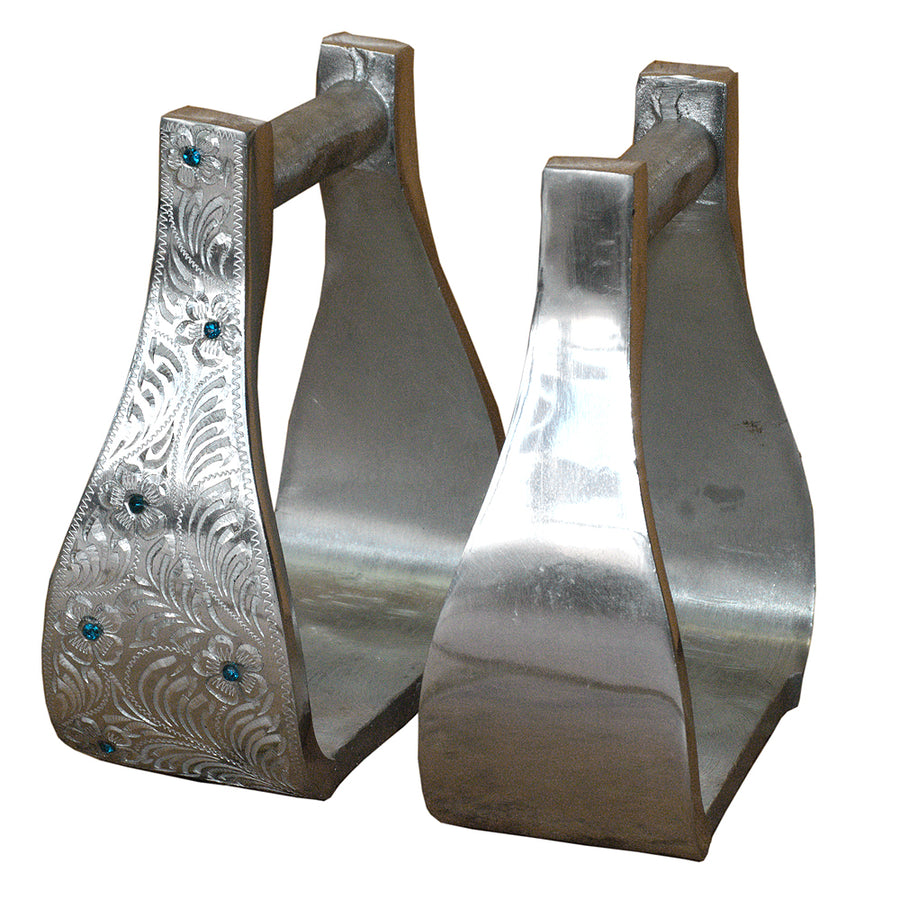 HILASON H. W. Saddle Engraved Metal Roper Stirrups | Riding by Hilason – Cowboy and equestrian accessories