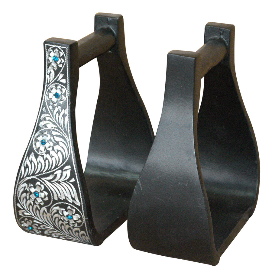 HILASON H. W. Saddle Engraved Metal Roper Stirrups | Riding Roping by Hilason – Cowboy and equestrian accessories