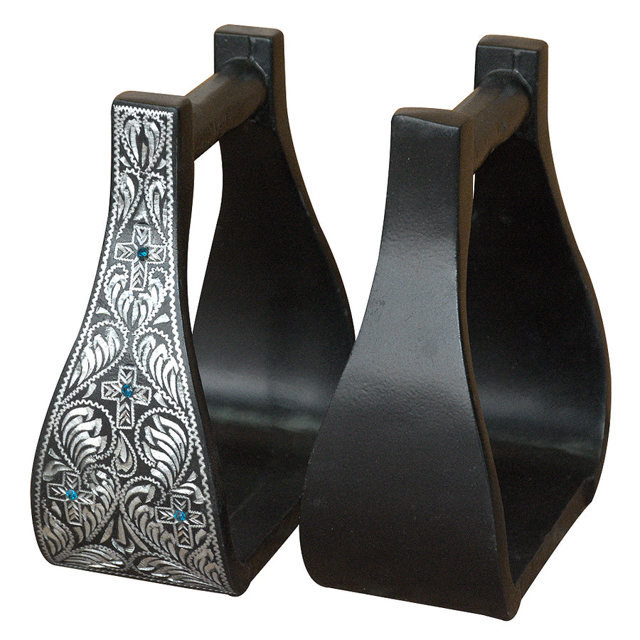 HILASON H. W. Saddle Engraved Metal Roper Stirrups | Riding Ranch by Hilason – Cowboy and equestrian accessories