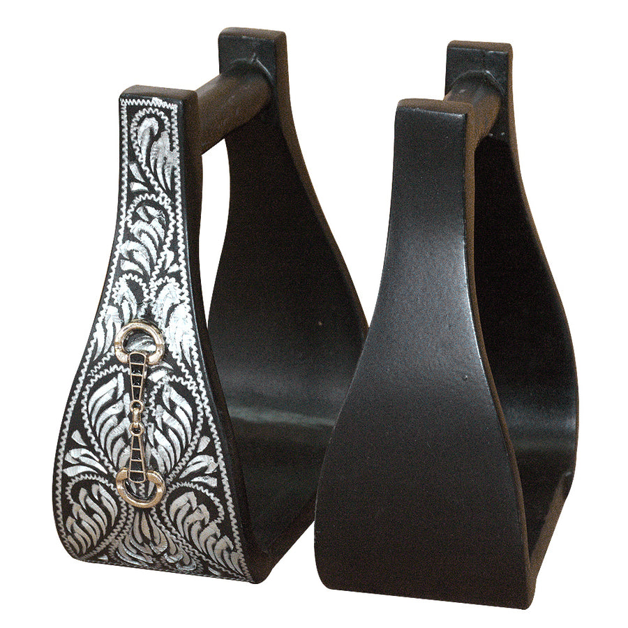 HILASON H. W. Saddle Engraved Metal Roper Stirrups | Trail Riding by Hilason – Cowboy and equestrian accessories