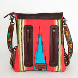 American Darling Messenger Saddle Blanket Genuine Leather Women Bag Western Handbag Purse