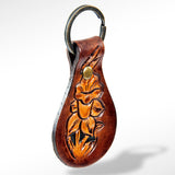 American Darling ADKR146 Hand Tooled Carved Genuine Leather Keyring