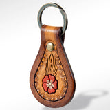 American Darling ADKR155 Hand Tooled Carved Genuine Leather Keyring