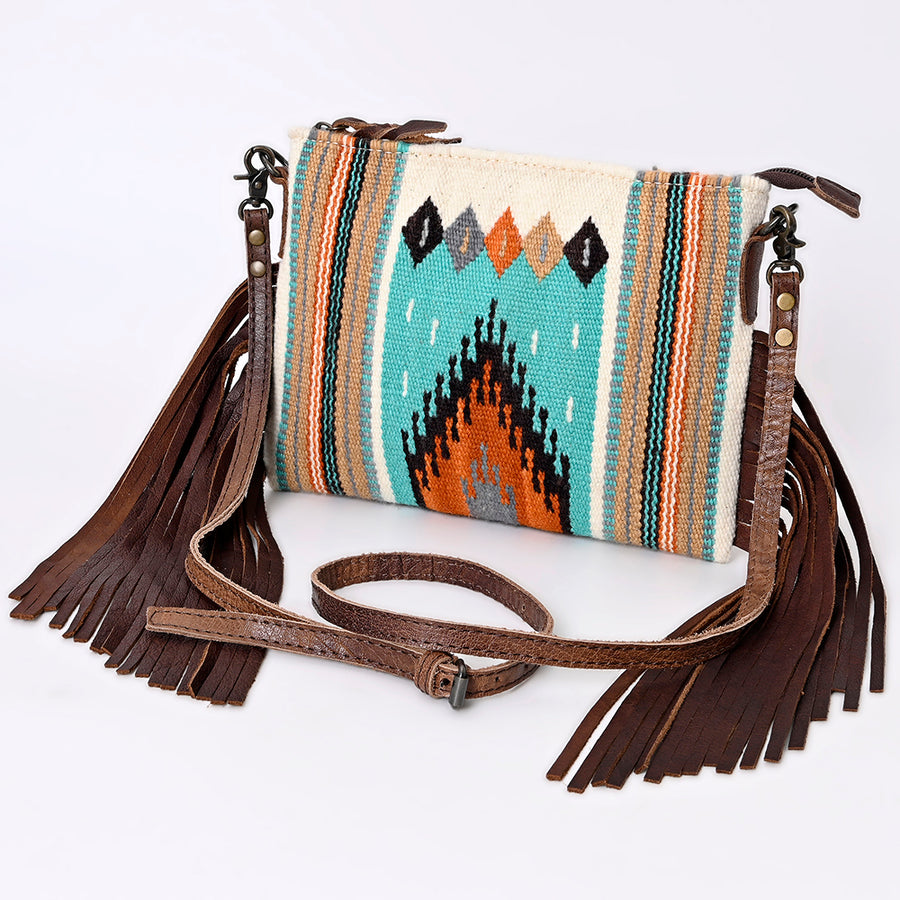 American Darling Western Cross body Bag with Saddle Blanket and Fringes - Uhorse