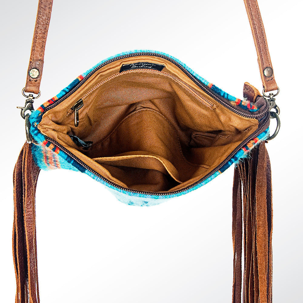 American Darling ADBG236F Cross Body Saddle Blanket Genuine Leather Women Bag Western Handbag Purse