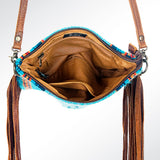 American Darling CrossBody Bag Saddle Blanket Fabric Genuine Leather Western Women Handbag Purse | for Cute Travel