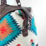 American Darling ADBG460B Duffel Saddle Blanket Genuine Leather Women Bag Western Handbag Purse