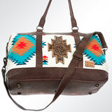 American Darling ADBG460B Duffel Saddle Blanket Genuine Leather Women Bag Western Handbag Purse