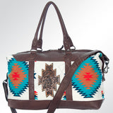 American Darling Duffel Saddle Blanket Genuine Leather Women Bag Western Handbag Purse