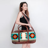 American Darling Duffel Saddle Blanket Genuine Leather Women Bag Western Handbag Purse