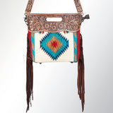 American Darling ADBG496B Clutch Hand Tooled Saddle Blanket Genuine Leather Women Bag Western Handbag Purse