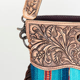 American Darling ADBG496F Clutch Hand Tooled Saddle Blanket Genuine Leather Women Bag Western Handbag Purse