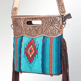 American Darling ADBG496A Clutch Hand Tooled Saddle Blanket Genuine Leather Women Bag Western Handbag Purse