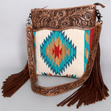 American Darling Signature Crossbody Hand Tooled Saddle Blanket Genuine Leather Women Bag Western Handbag Purse