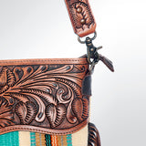 American Darling Cross Body Hand Tooled Saddle Blanket Genuine Leather Western Women Bag Handbag Purse | Crossbody for Cute